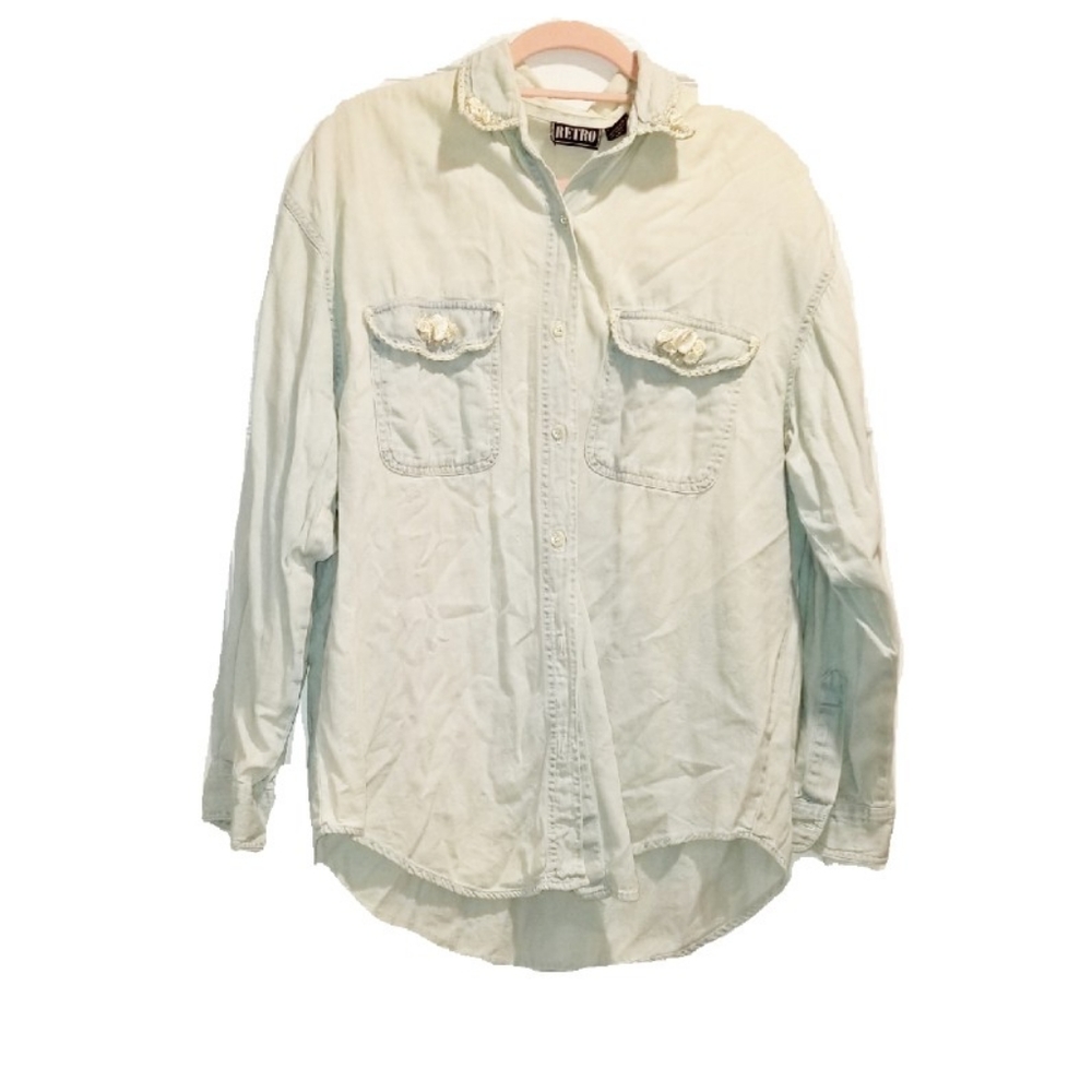 VINTAGE retro 3D embellished western shirt